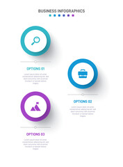 Vertical progress bar featuring 3 arrow-shaped elements, symbolizing the three stages of business strategy and progression. Clean timeline infographic design template. Vector for mobile presentation.