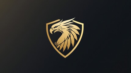 Golden Eagle Shield Logo Design (2)