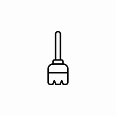broom mop icon sign vector