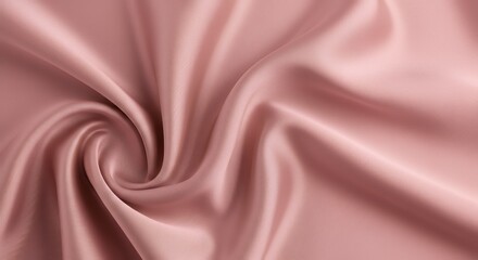 Fototapeta premium Close up of swirling rose colored fabric with elegant silky texture and smooth surface