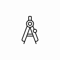 geometry compass icon sign vector