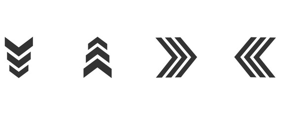 3x arrows icon set