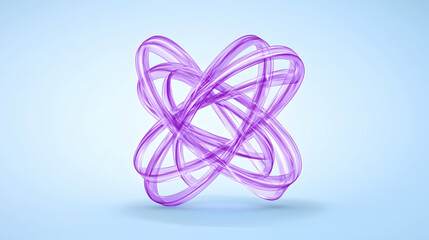 Abstract Purple Geometric Design On Light Background