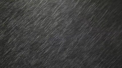 Tokyo, Japan - May 2, 2025: Heavy rain illuminated with a street light in the night