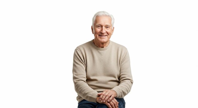 Senior man portrait elderly person smiling older adult happy grandfather grandparent retired senior citizen