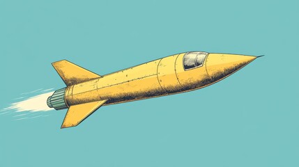 Fototapeta premium Pixel art is used to create an image of a retro spaceship flying across a starry sky