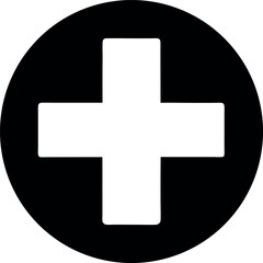 Obraz premium Red Cross silhouette Medical Symbol Representing Healthcare and Emergency Aid