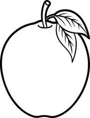 Araza fruit line art vector icon on transparent background