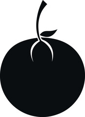 Amla silhouette vector icon on white background