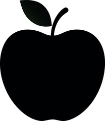 ambrosia apple silhouette vector icon on transparent background