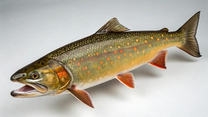 Naklejka premium Bull Trout on studio background