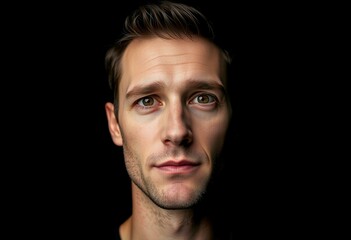 Fototapeta premium Male portrait with neutral expression