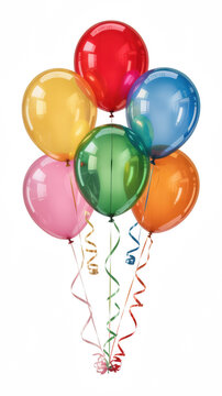 Fototapeta Colorful balloons on transparent background