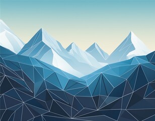 polygonal mountains background geometric abstract landscape horizontal illustration