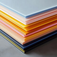 Stacked Colorful Material Samples