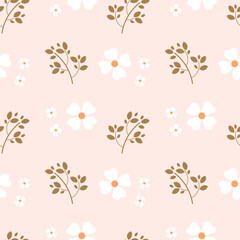 Obraz premium Seamless pattern with old colors on a pink background