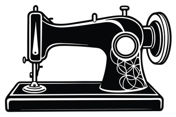 sewing machine clip art vector illustration