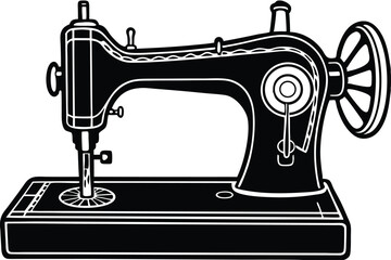 sewing machine clip art vector illustration