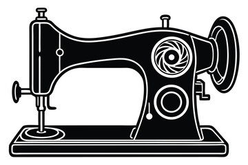 sewing machine clip art vector illustration