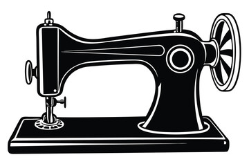 sewing machine clip art vector illustration