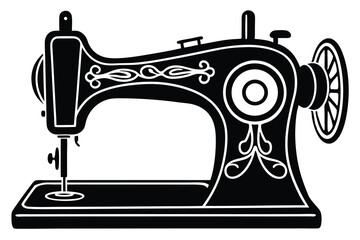 sewing machine clip art vector illustration