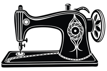 sewing machine clip art vector illustration