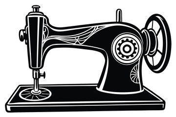 sewing machine clip art vector illustration