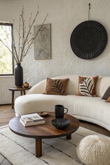 modern warm living room