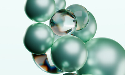 Elegant Blue Abstract 3D Curved Layers with Smooth Gradient Background