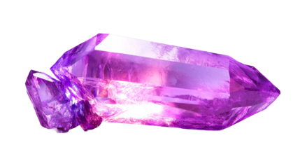 Quartz cluster, crystalline structure, gemstone specimen, cut out transparent