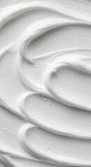 Creamy Texture Delight: Luxurious White Swirls & Abstract Patterns for Skincare & Cosmetic Beauty