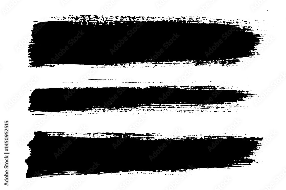 Aufkleber vector brush stroke textures of different shapes. paint text boxes and paintbrush collection. grunge