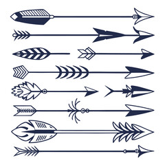 Obraz premium Arrow silhouette set bundle vector