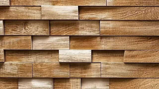 Wood block wall pattern