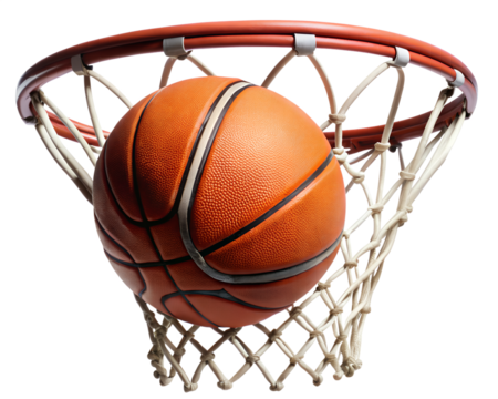 basketball hoop isolated on white