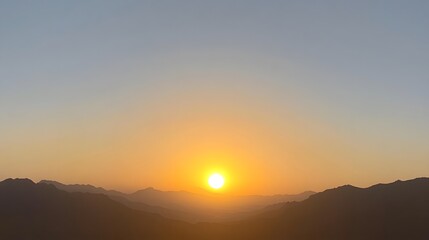Fototapeta premium Stunning Sunset Over Mountain Range Landscape
