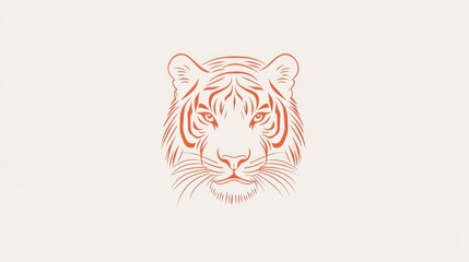 Tiger Head Outline Art