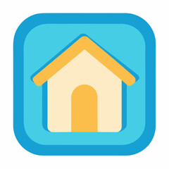 Home interface icon on white background 