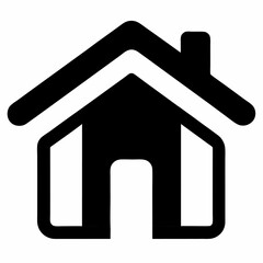 Home interface icon on white background 