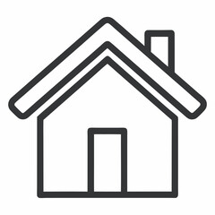 Home interface icon on white background 