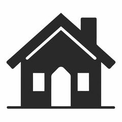 Home interface icon on white background 