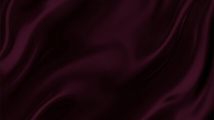 Closeup of burgundy satin fabric gently waving in the wind