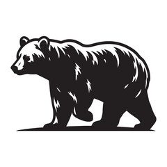  silhouette vector of a Bear