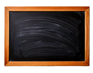 Blank blackboard for school, HD quality, isolated, separated on a white transparent background, perfect for educational purposes, presentations, or creative uses, offering clear visibility and versati