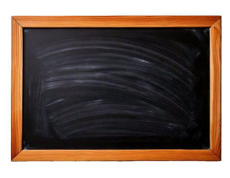 Blank blackboard for school, HD quality, isolated, separated on a white transparent background, perfect for educational purposes, presentations, or creative uses, offering clear visibility and versati