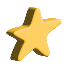3d abstract star clipart Single element for design