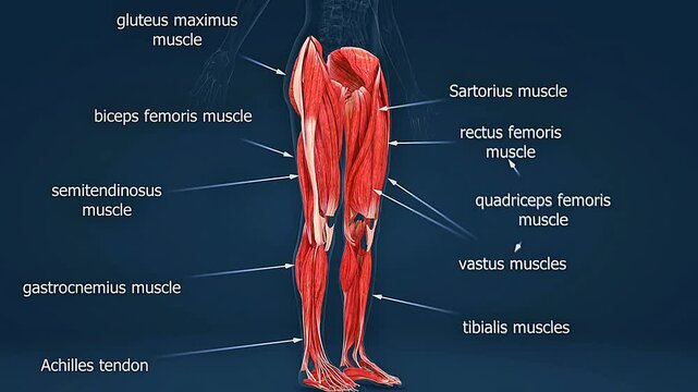 Anatomy of human muscles of the lower limb