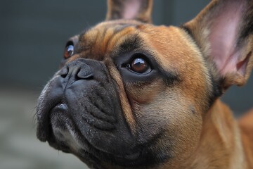 Obraz premium Adorable french bulldog portrait view 