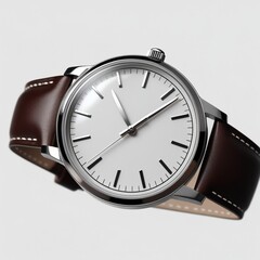 Classic Wristwatch with Leather Strap