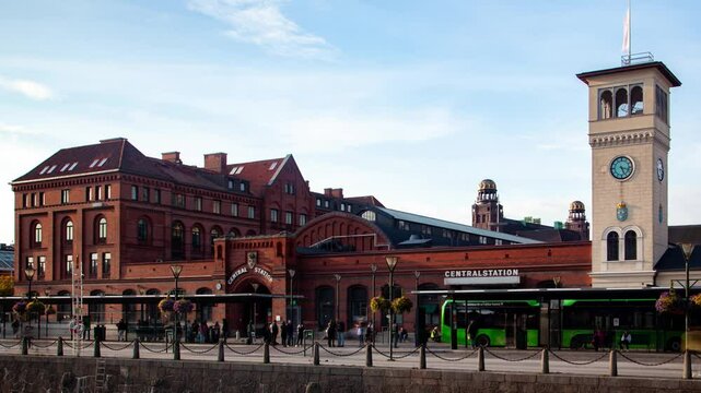 Timelapse of Malmo's Scenic Canal and Historical Architecture